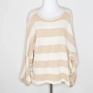 NWT Free People Bayway Striped Knit Sweater S